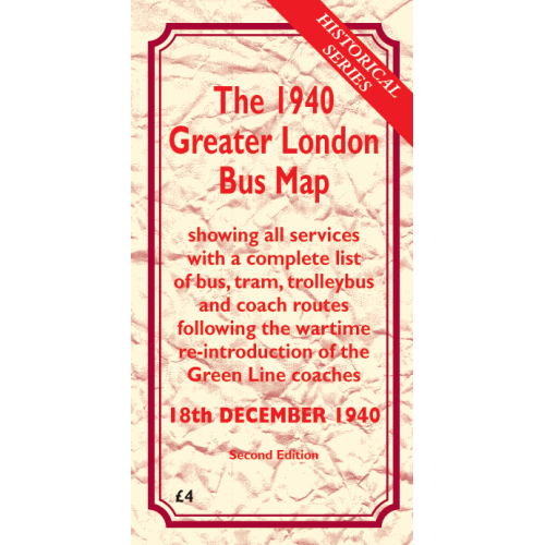 The 1940 Greater London Bus Map SECOND EDITION - Printed Version