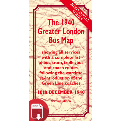The 1940 Greater London Bus Map SECOND EDITION - Digital Download Version