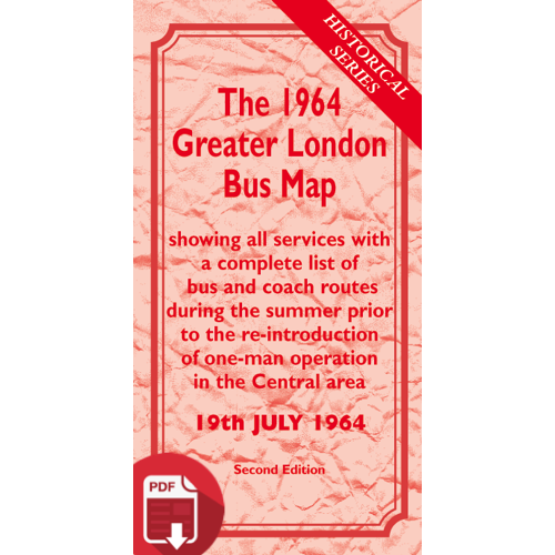 The 1964 Greater London Bus Map SECOND EDITION - Digital Download Version