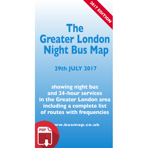 The Greater London Night Bus Map 2017 - Digital Download Version