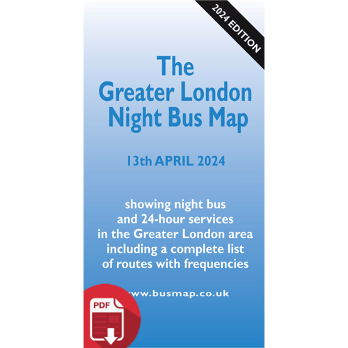 The Greater London Night Bus Map 2024 - Digital Download Version