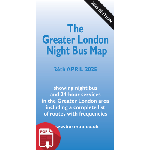 The Greater London Night Bus Map 2025 - Digital Download Version