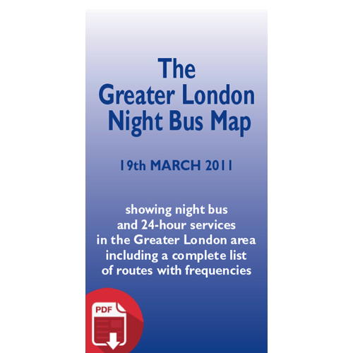 The Greater London Night Bus Map 2011 - Digital Download Version