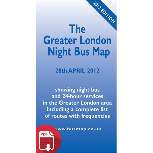 The Greater London Night Bus Map 2012 - Digital Download Version