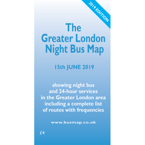 The Greater London Night Bus Map - 2019 Edition - Printed Version