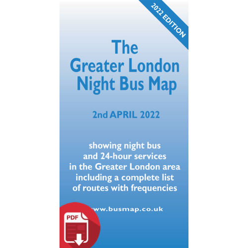 The Greater London Night Bus Map 2022 - Digital Download Version