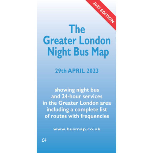 The Greater London Night Bus Map - 2023 Edition - Printed Version