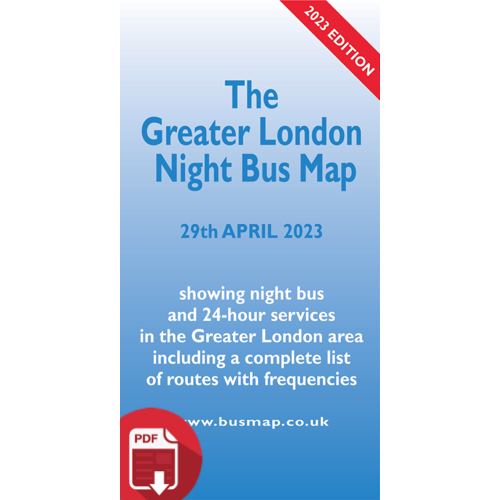 The Greater London Night Bus Map 2023 - Digital Download Version