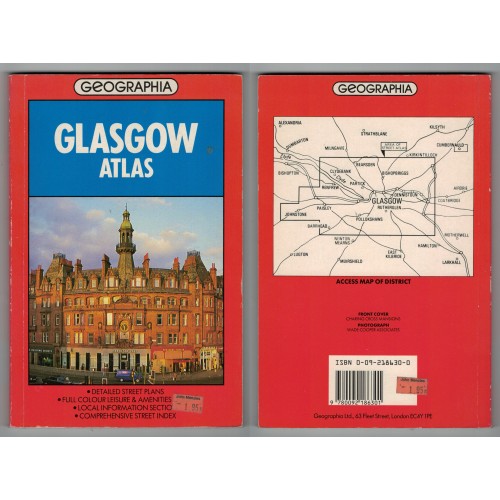Glasgow Geographia Street Atlas - 1992