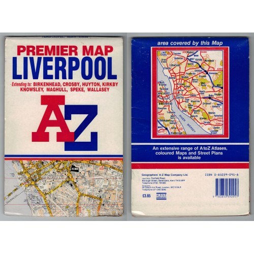 Liverpool A to Z Fold-out Street Map - January 1998