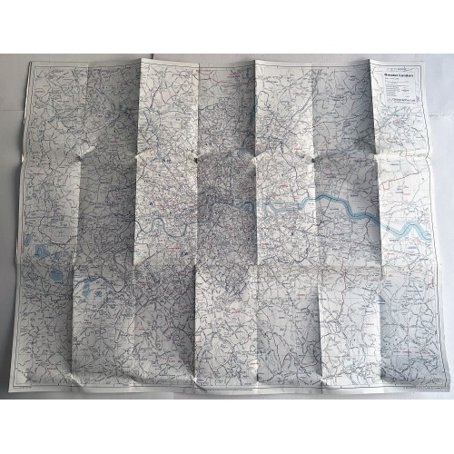 Greater London A to Z Fold-out Street Map - January 1971