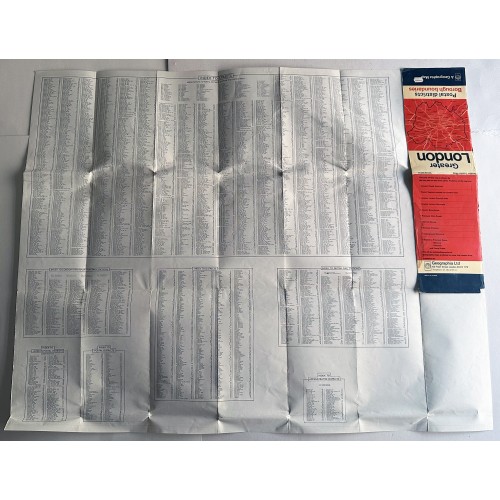 Greater London A to Z Fold-out Street Map - January 1971