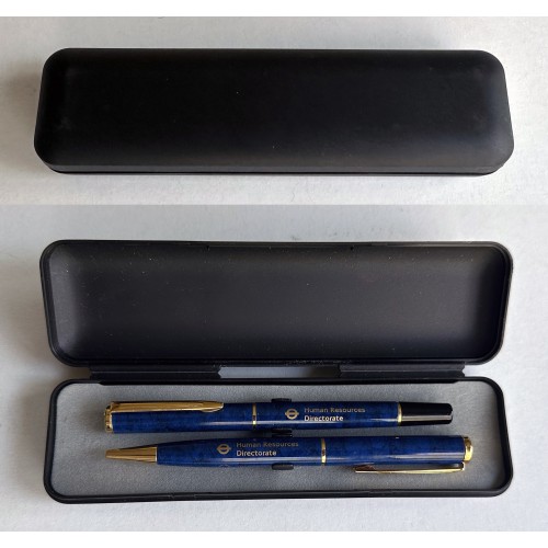 London Transport Boxed pair of ball-point pens 'Human Resources Directorate'