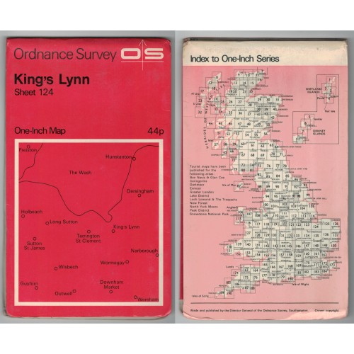 Ordnance Survey One-Inch Map No.124 King's Lynn - Revised 1961