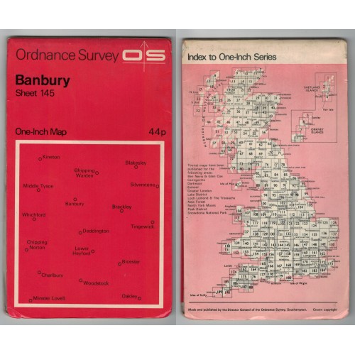 Ordnance Survey One-Inch Map No.145 Banbury - Revised 1965-66