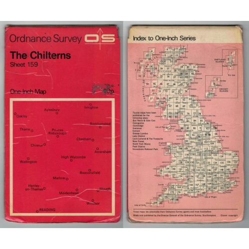 Ordnance Survey One-Inch Map No.159 The Chilterns - Revised 1965 Ordnance Survey One-Inch Map No.159 The Chilterns - Revised 1965