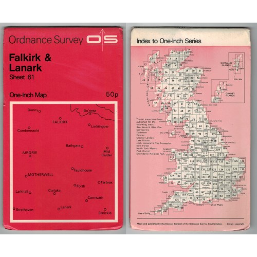 Ordnance Survey One-Inch Map No. 61 Falkirk & Lanark - Revised 1963 Ordnance Survey One-Inch Map No. 61 Falkirk & Lanark - Revised 1963