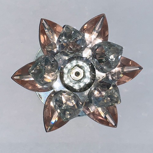 Pink Balmoral Crystal Glass Ornament Lily Candle Holder in original box