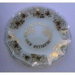 Glass celebration plate "Best wishes on your ...