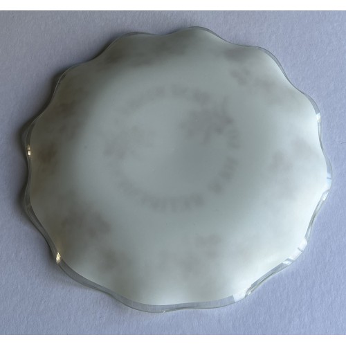 Glass celebration plate "Best wishes on your Retirement"