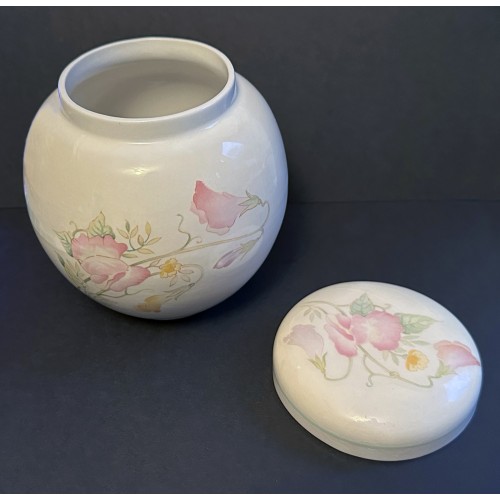 Vintage Ceramic Sadler Floral Decorated Ginger Jar/Storage Pot with Original Lid
