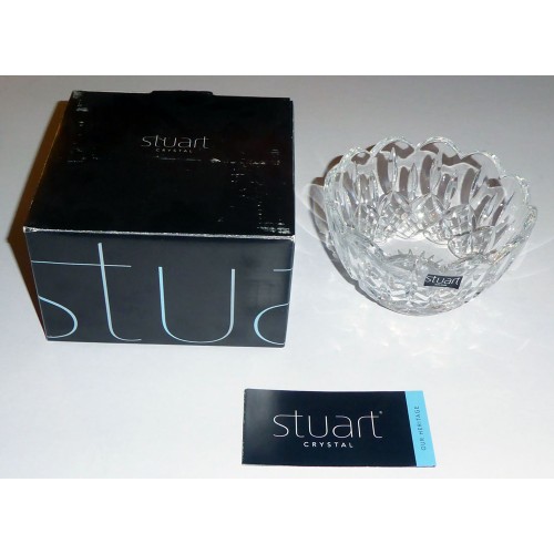 Stuart Lead Crystal Shaftesbury 5" Small Petal Bowl - BOXED NEW