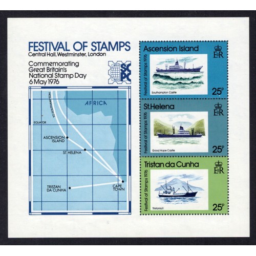 Ascension / St. Helena / Tristan Da Cunha Festival of Stamps 1976 miniature sheet