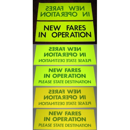 London Transport - Set of 6 Self-Adhesive Bus Window Vinyl Stickers (3 Different)