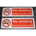 London Transport - Set of 4 Large No Smoking Self-...