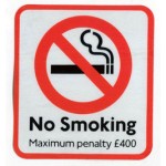 London Transport - Set of 4 Small No Smoking Round...