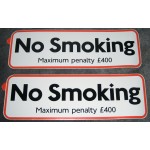 London Transport - Set of 4 Large No Smoking Round...