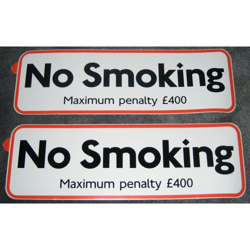 London Transport - Set of 4 Large No Smoking Rounded Vinyl Stickers