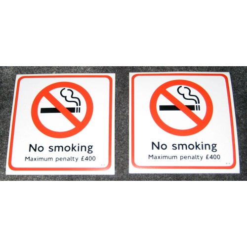 London Transport - Set of 4 Small No Smoking Self-Adhesive Vinyl Stickers