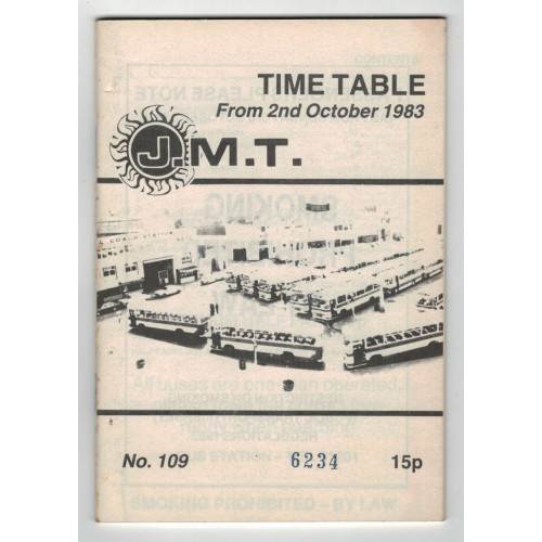 Jersey Motor Transport (JMT) Timetable Booklet - 2nd October 1983