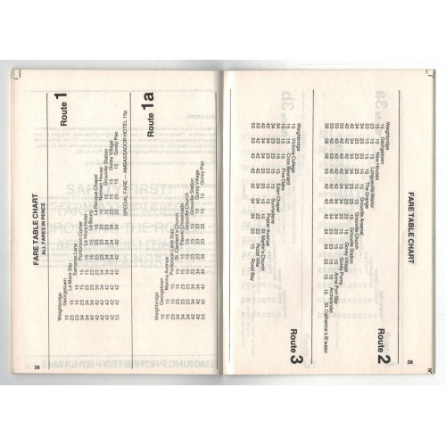 Jersey Motor Transport (JMT) Timetable Booklet - 2nd October 1983